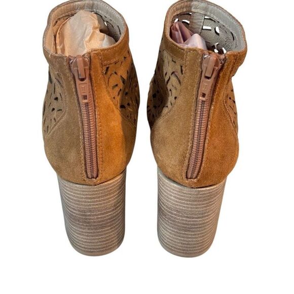 Anthropologie Morena Gabbrielli Floral Shooties in Camel Tan Italy 40 - Picture 4 of 7